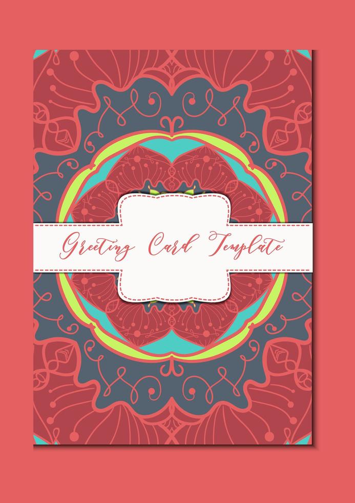 Mandala vintage template card vector