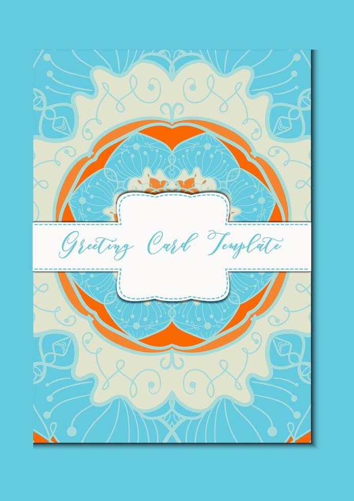 Mandala vintage template card vector