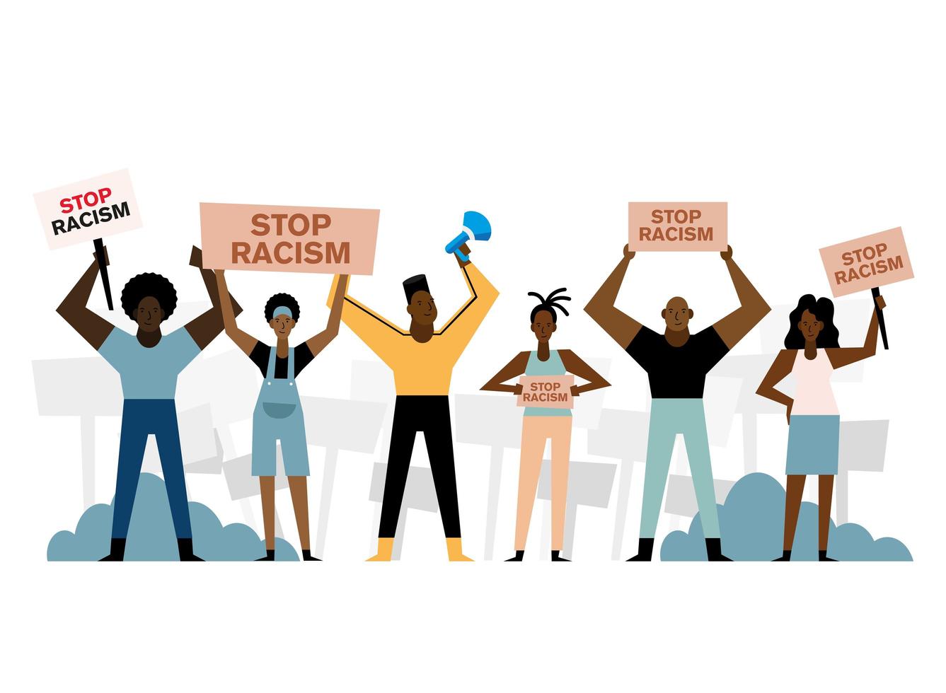 Black lives matter demonstration vector