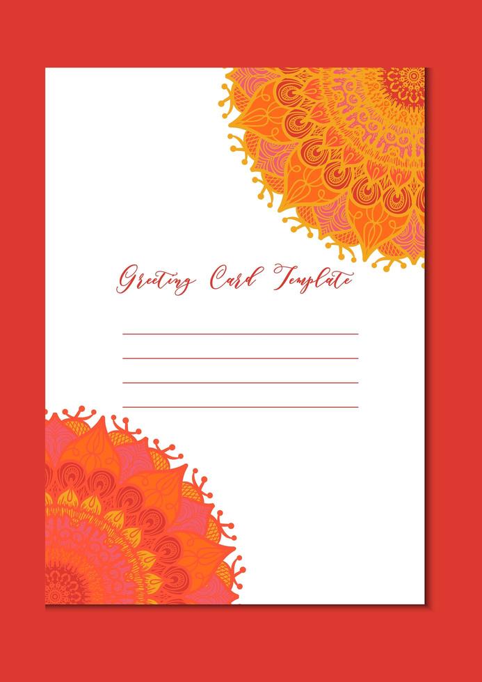 Mandala vintage template card vector