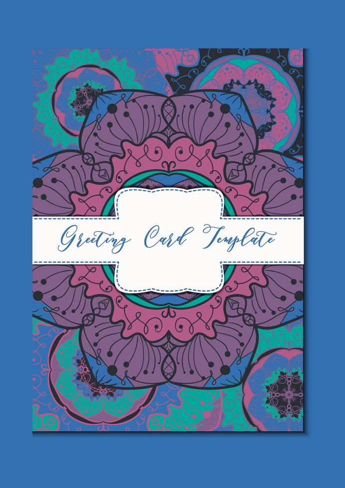 Mandala vintage template card vector