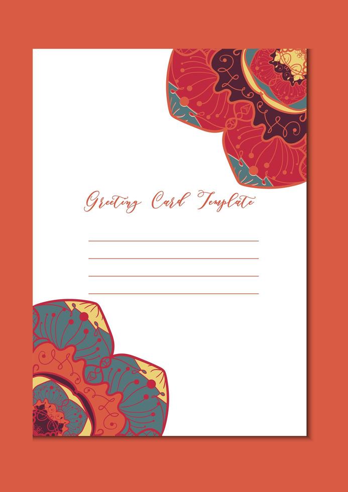 Mandala vintage template card vector