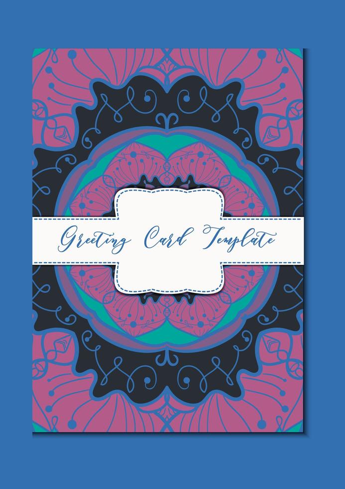 Mandala vintage template card vector