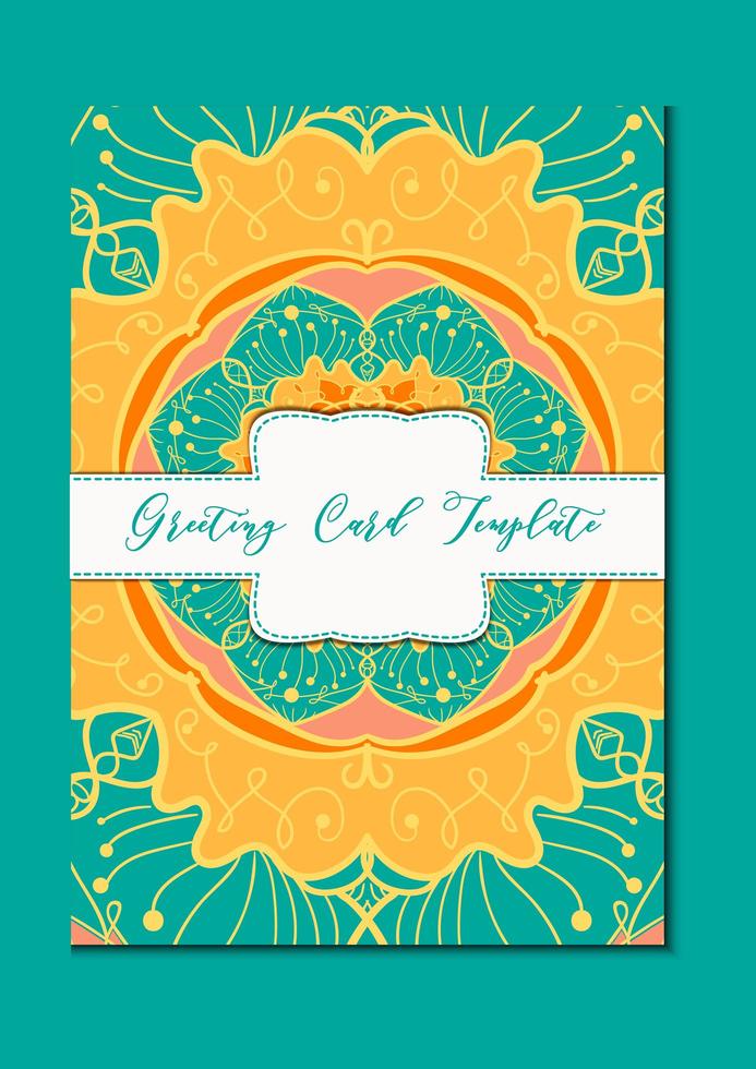 Mandala vintage template card vector