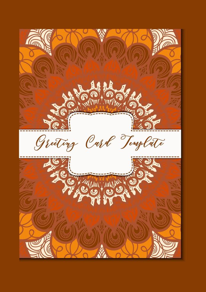 Mandala vintage template card vector