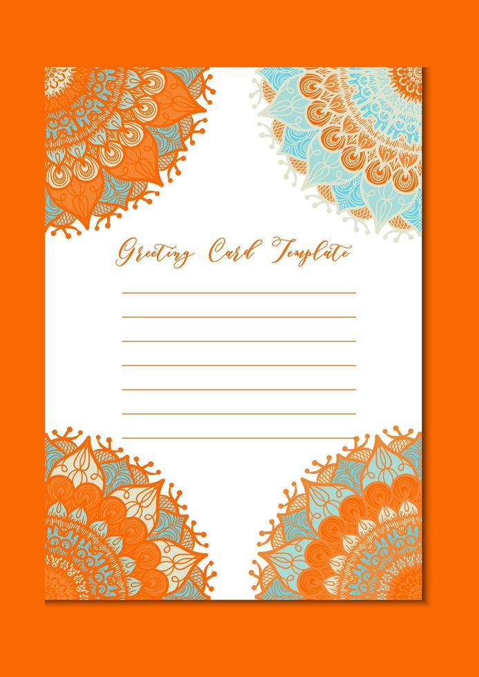 Mandala vintage template card vector