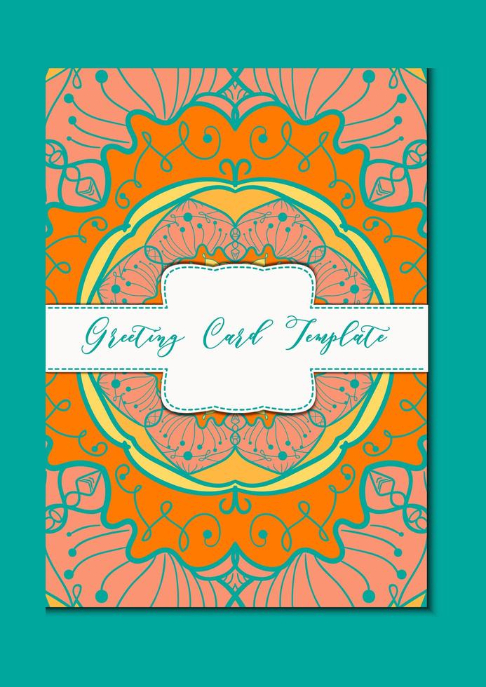 Mandala vintage template card vector