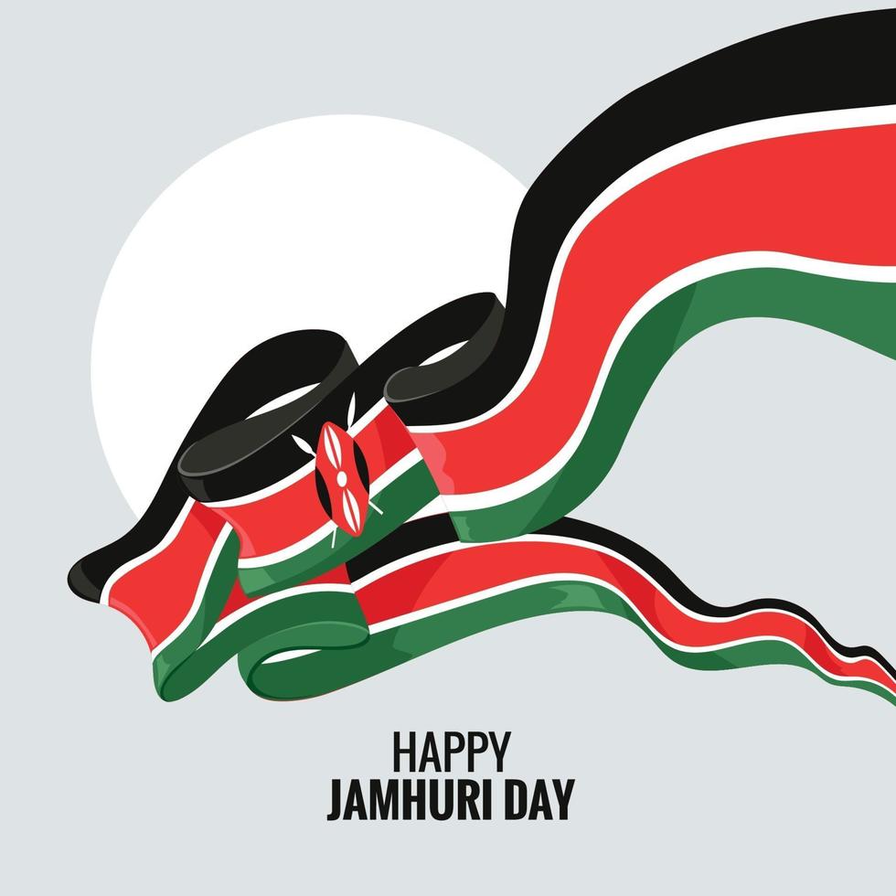 Día de la independencia de Kenia o feliz día de Jamhuri concepto ilustración vectorial vector