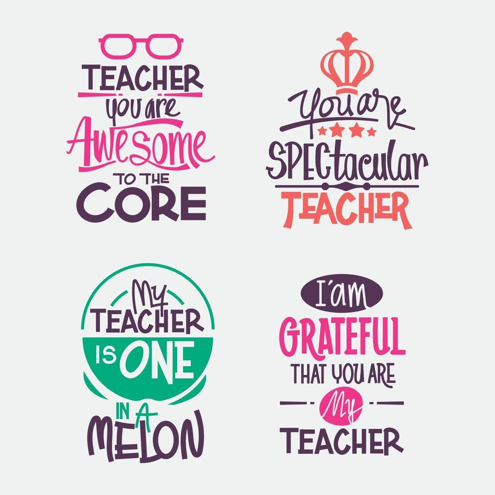 Happy Teachers Day Motivation Quotes vector