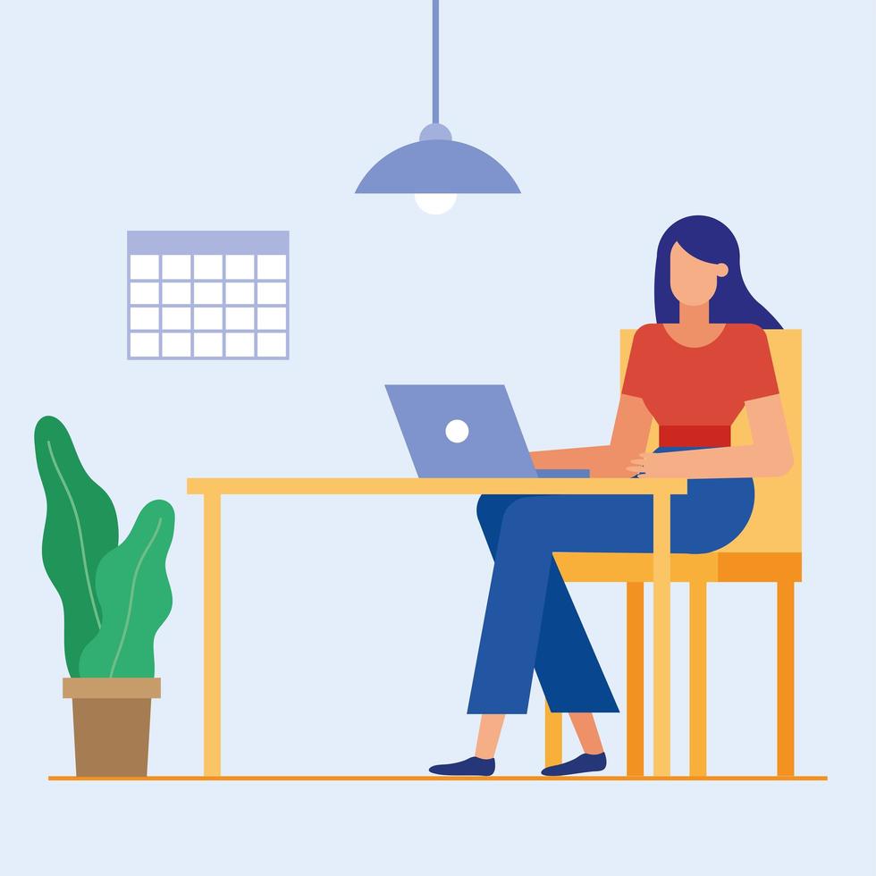 Flat design woman in the office 1991498 Vector Art at Vecteezy