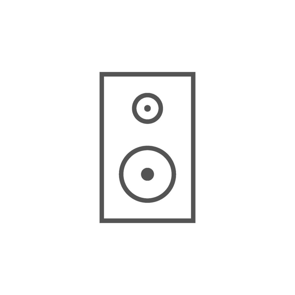 icono aislado de vector de altavoz estéreo para diseño gráfico y web