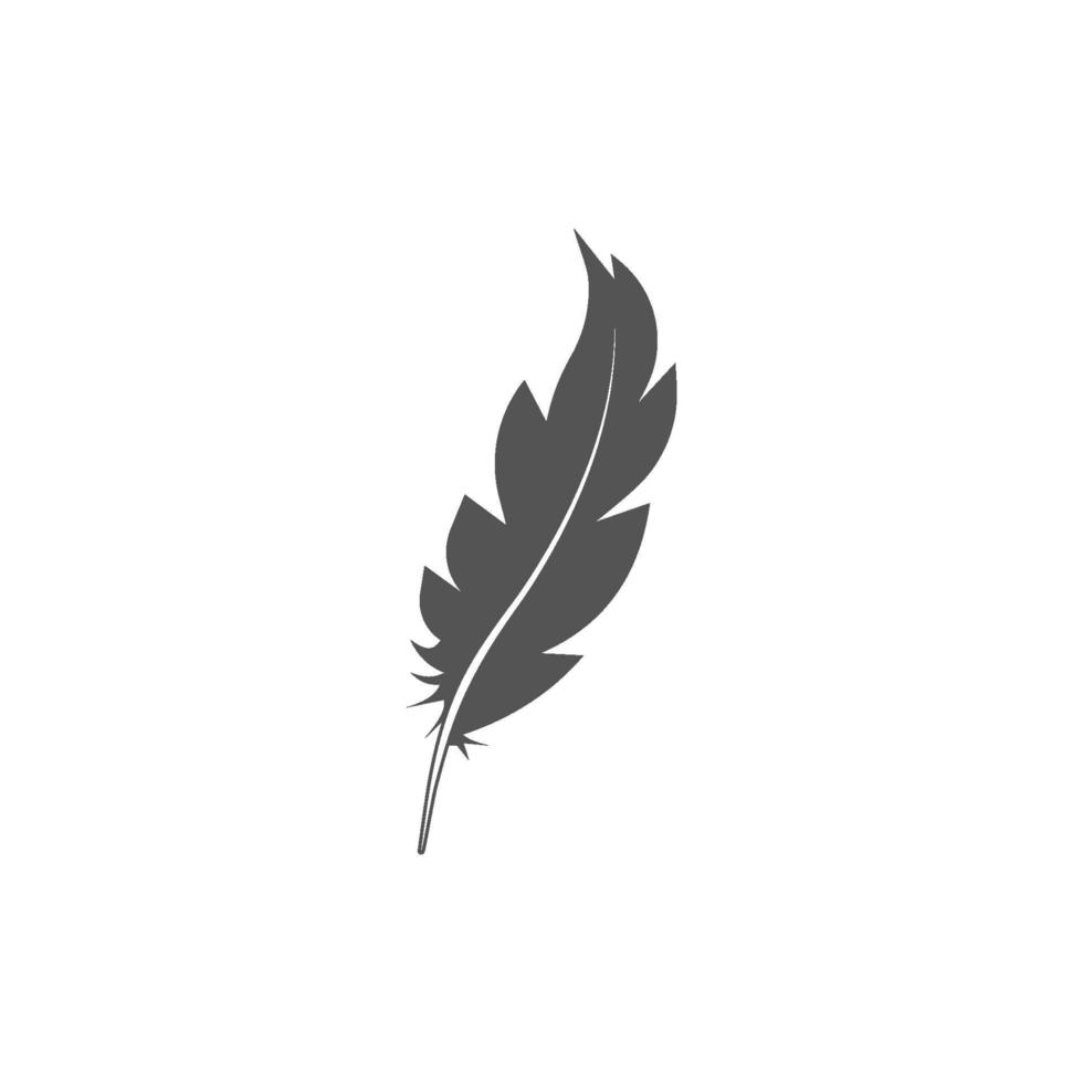Feather icon vector isolated icon on white background