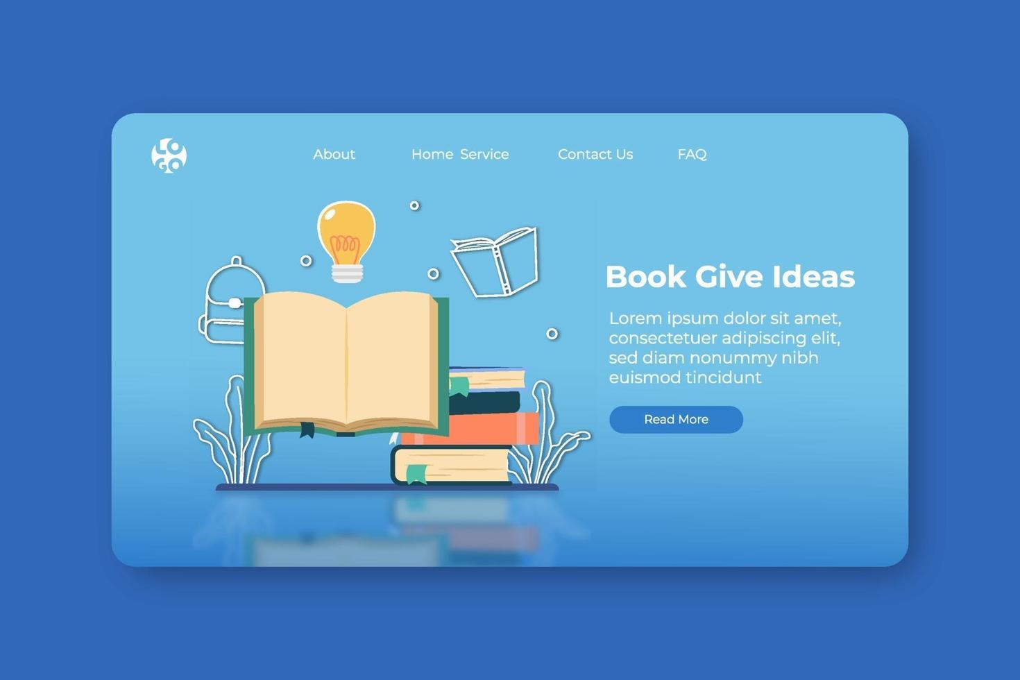 Modern flat design vector illustration. Book Give Ideas Landing Page and Web Banner Template. Open book with shining bulb flying out. Learning from books, Creating Innovation, study literature.