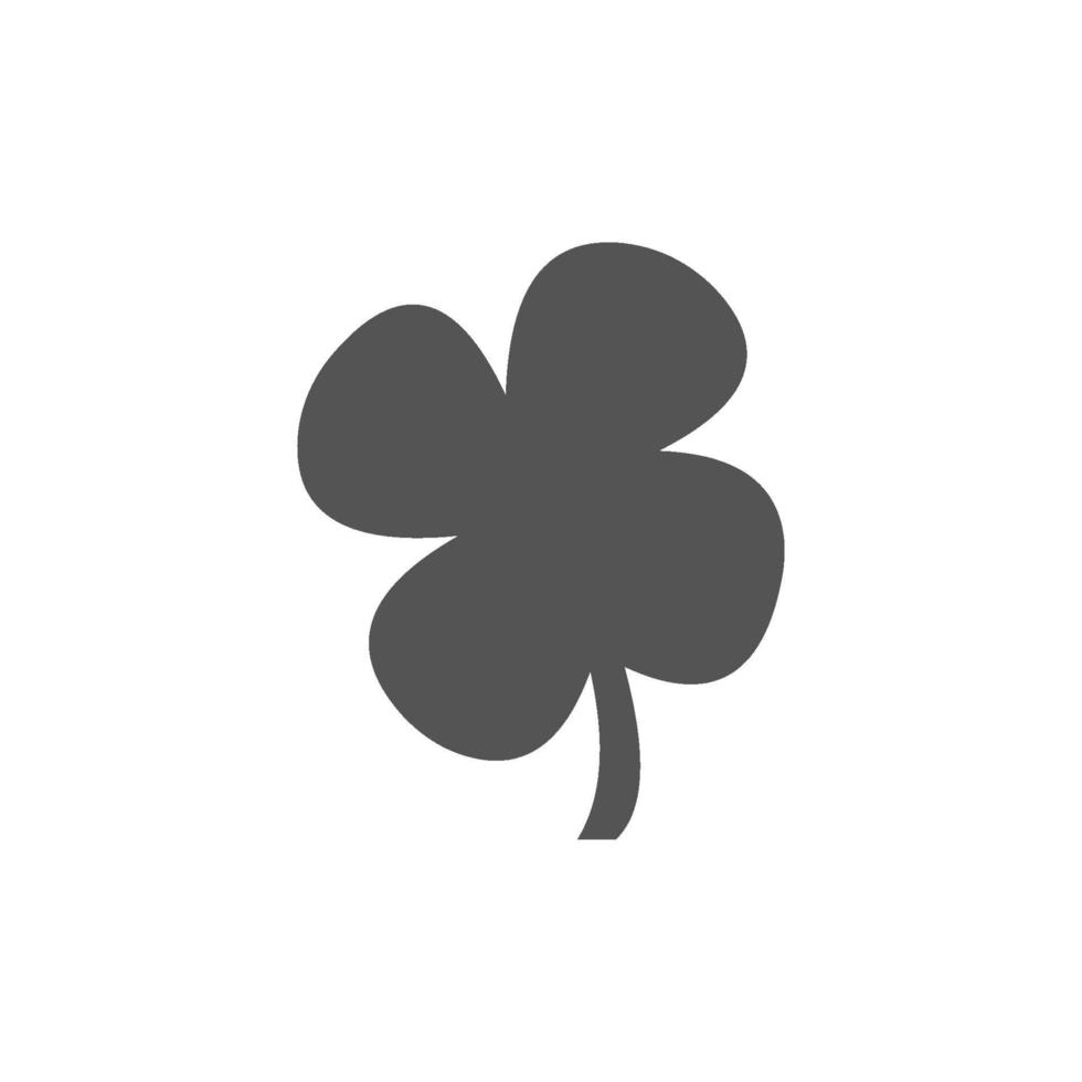 Four leaf clover icon. Plant vector isolated icon. Clover silhouette