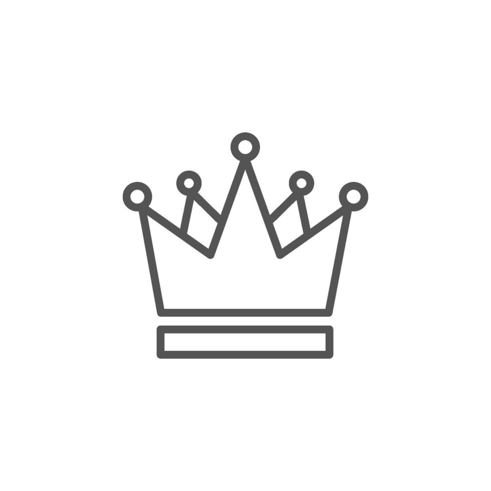 Crown vector isolated icon symbol. Illustration of crown icon on white background