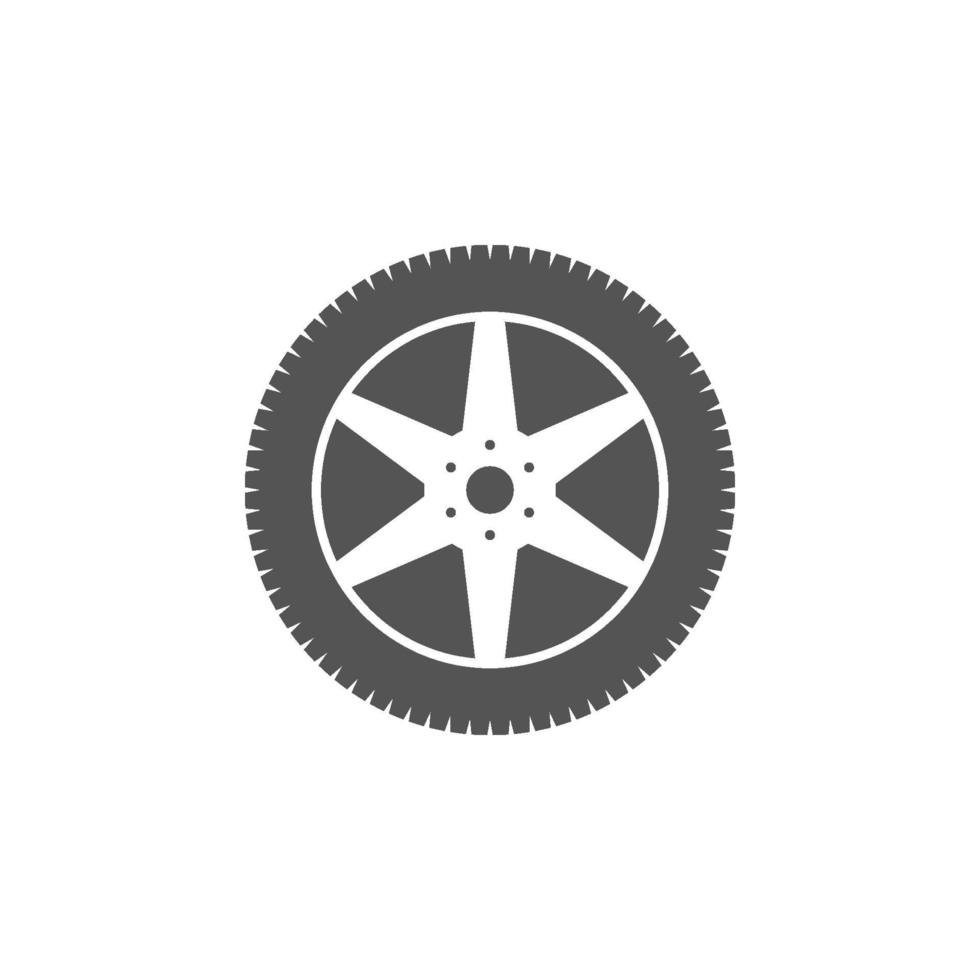 Car wheel vector isolated flat illustration. Car wheel icon on white background