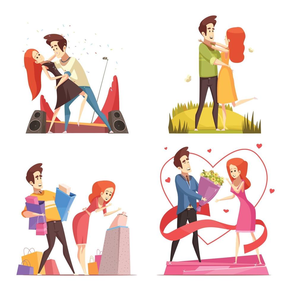 pareja enamorada concepto de diseño vector