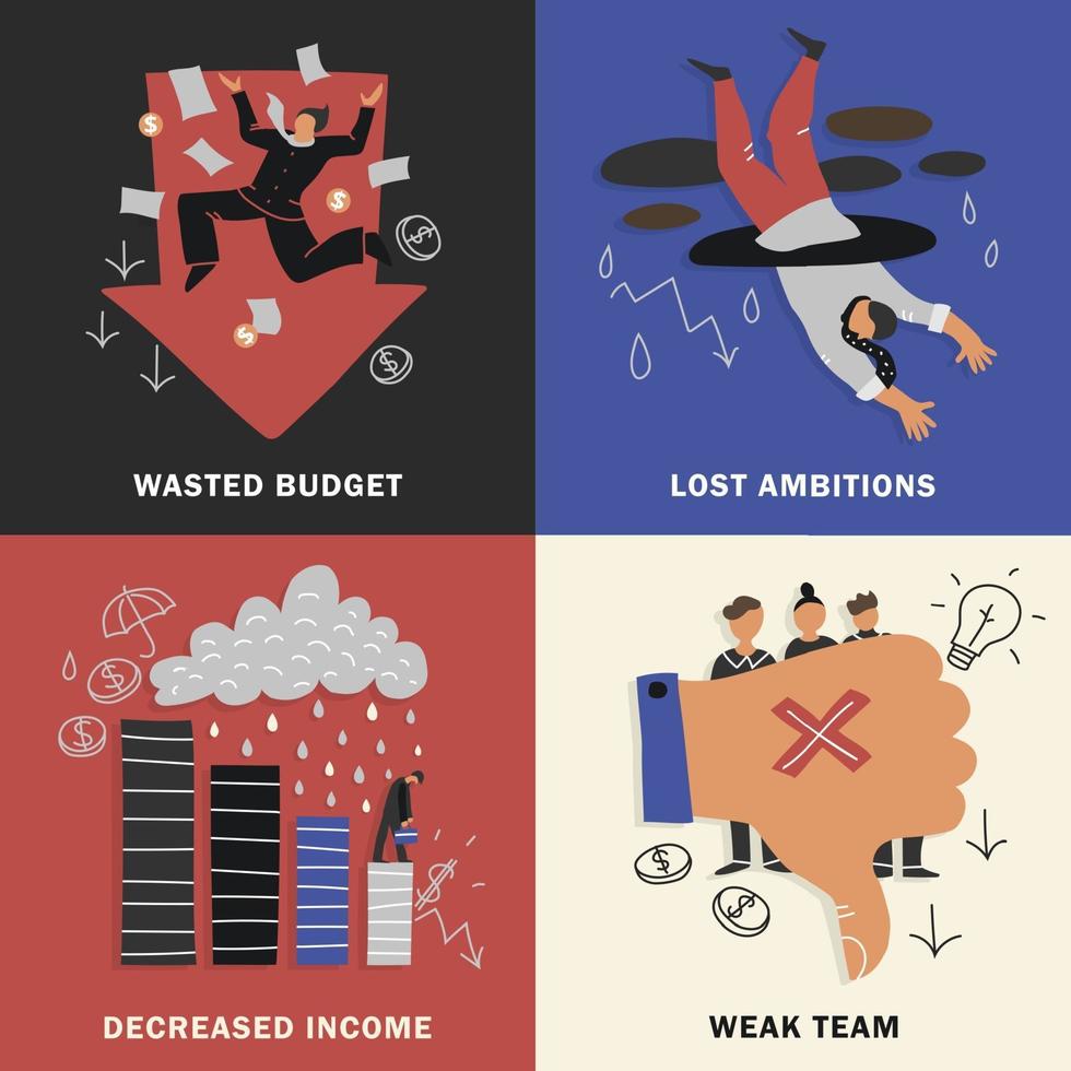 failure business design concept vector