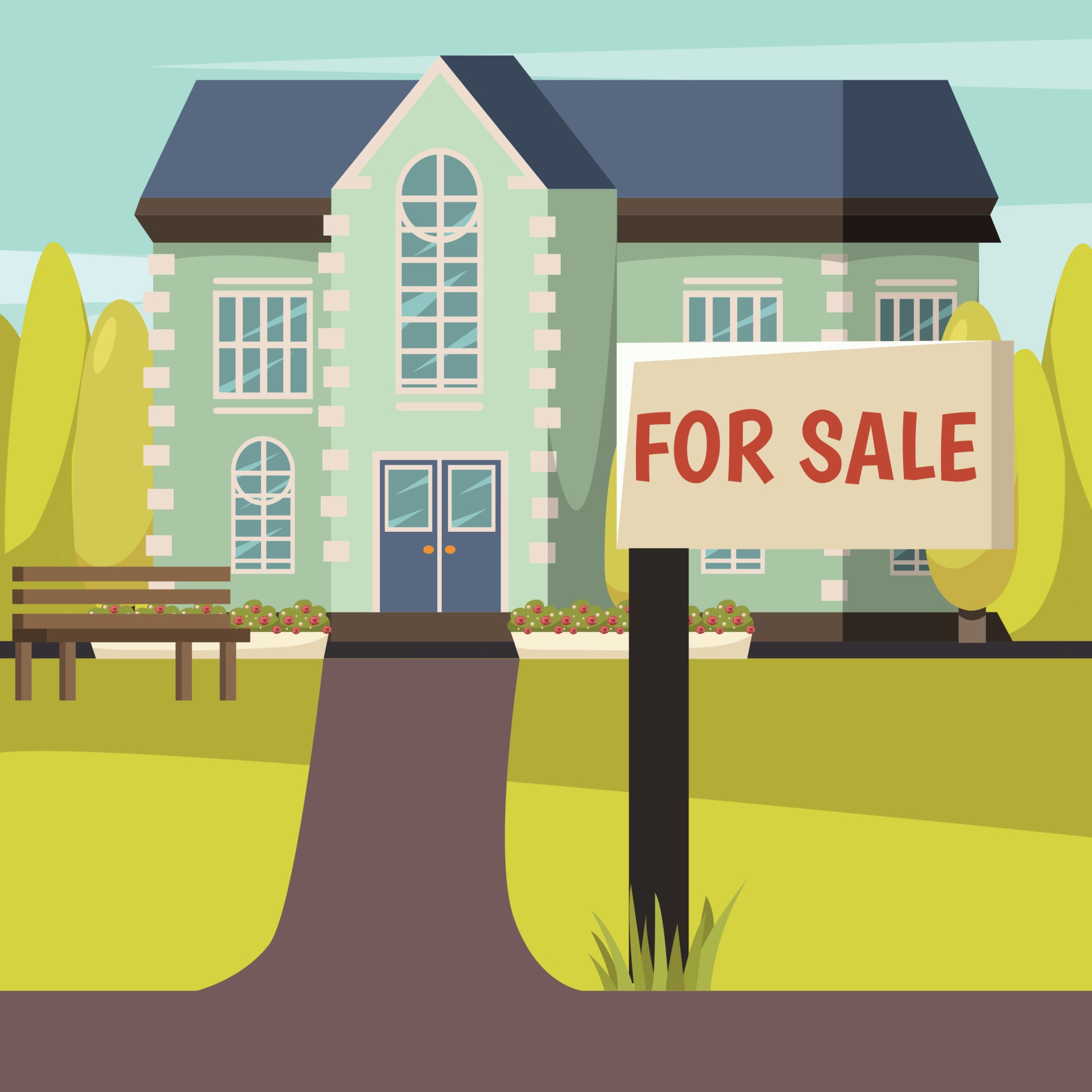 House for sale background 1991867 Vector Art at Vecteezy