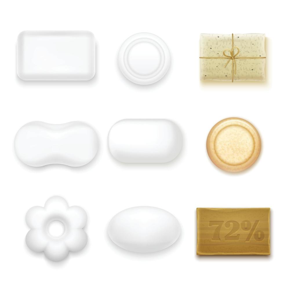 soap bars realistic vector