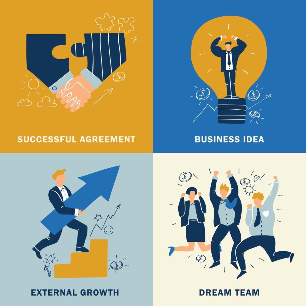 success business design concept vector