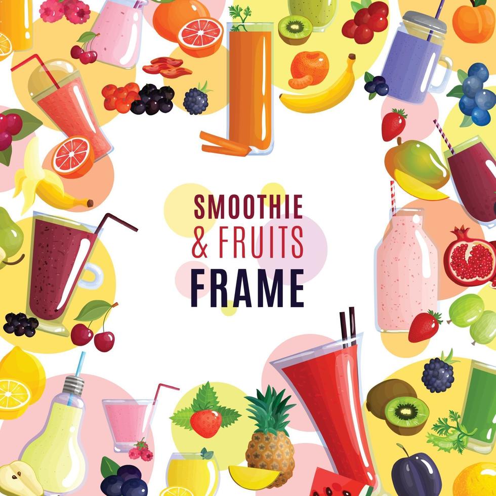 smoothie frame background vector