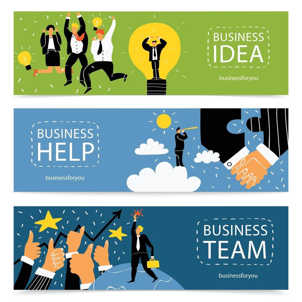 success business banners vector