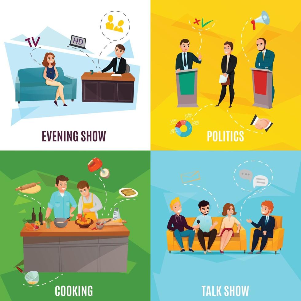 talk show participants concept vector