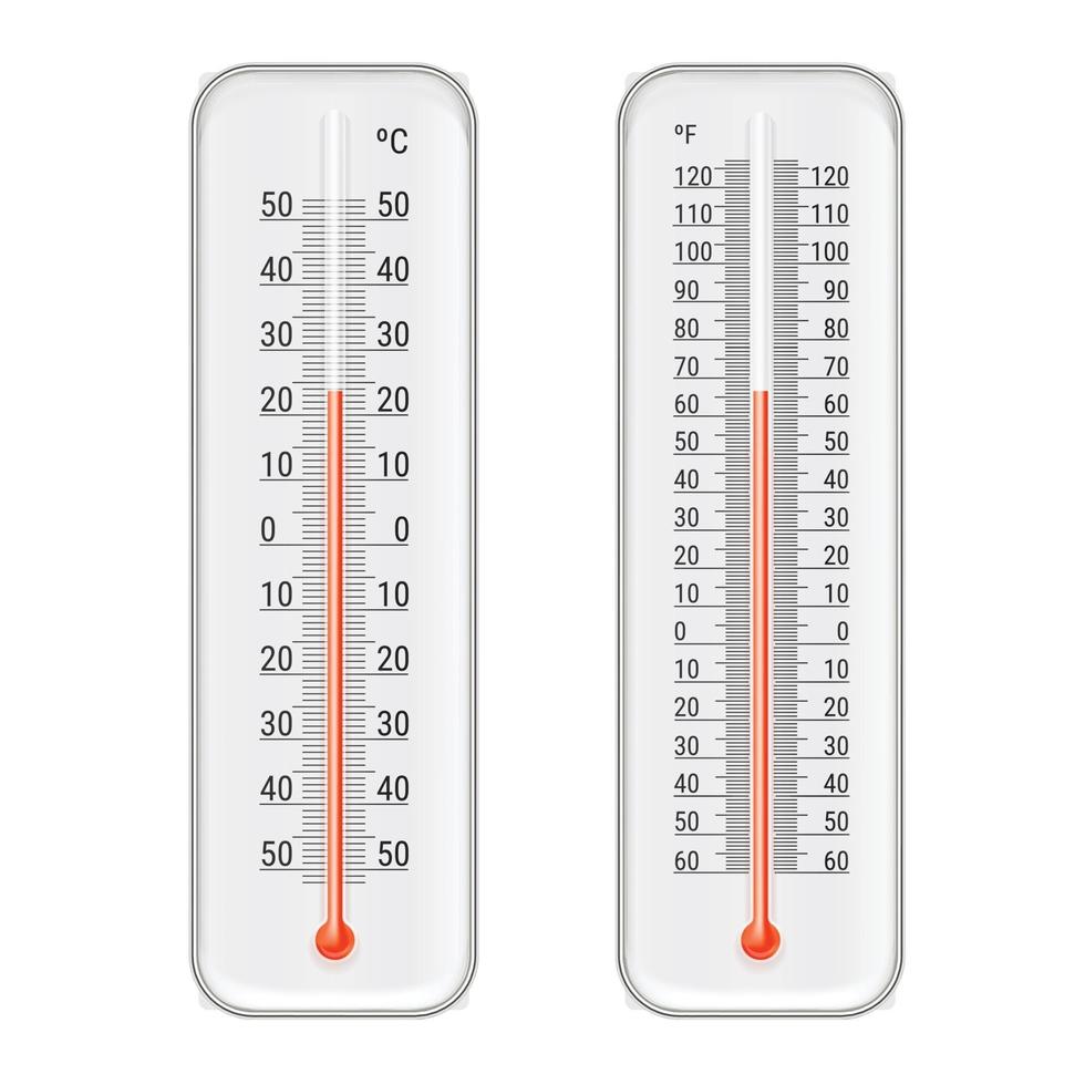 termómetro de meteorología realista vector