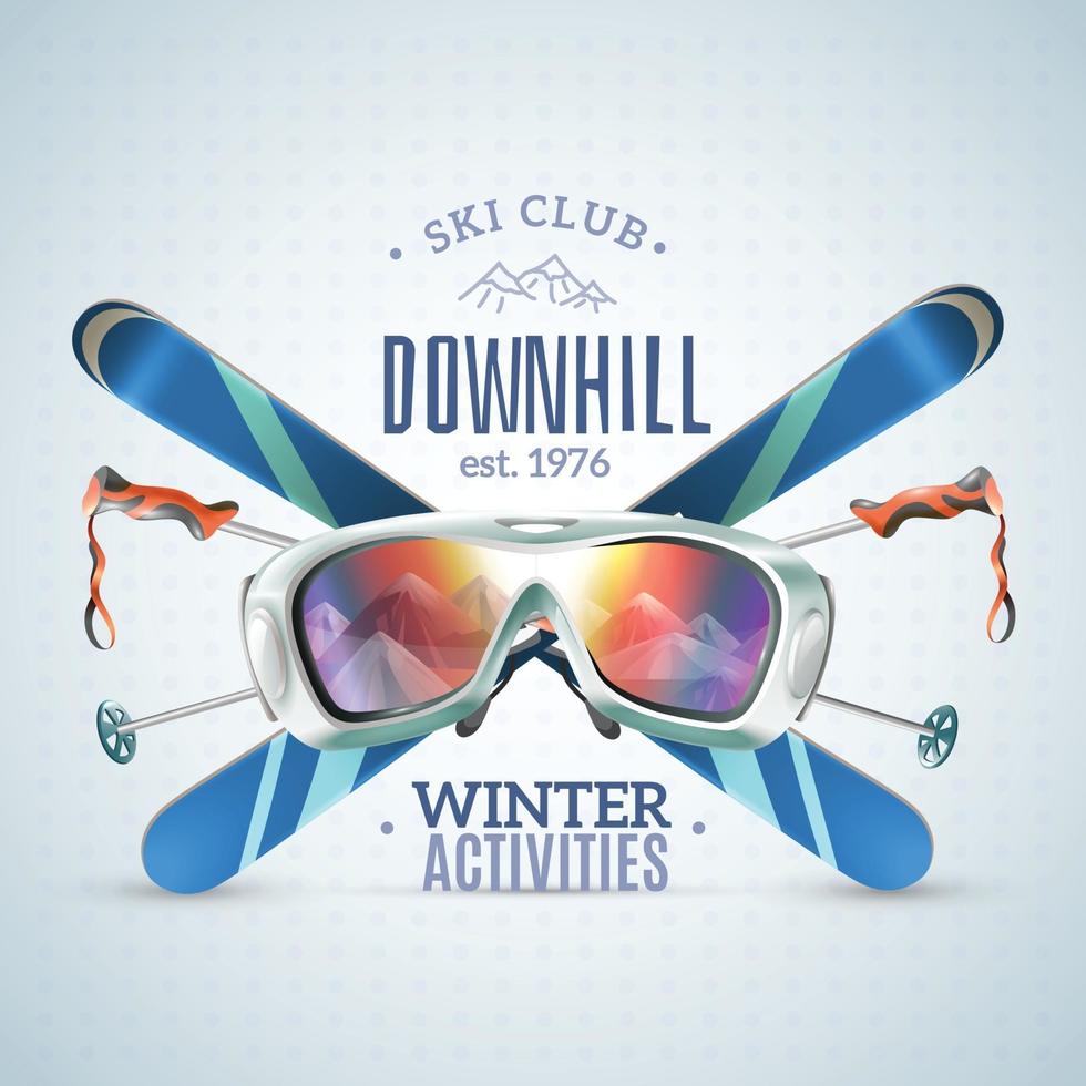 ski club poster vector