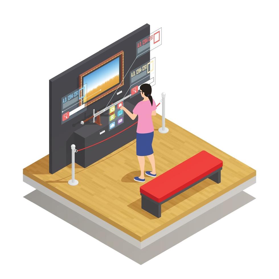 augmented reality isometric composition vector