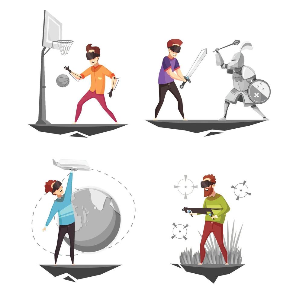 virtual reality design concept vector