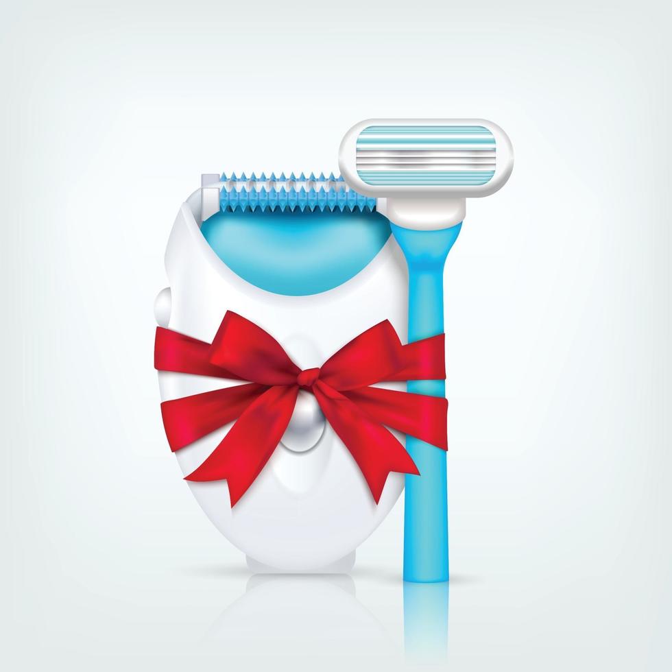 depilation composition epilator and shaver vector