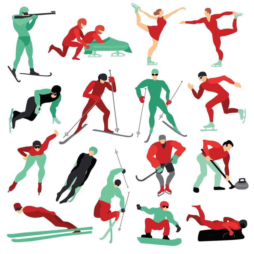 winter sports set vector