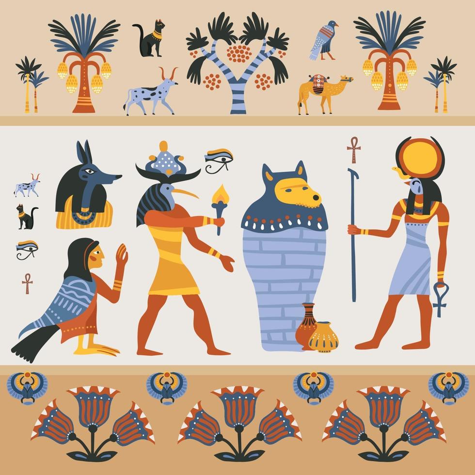 egyptian illustration flat vector