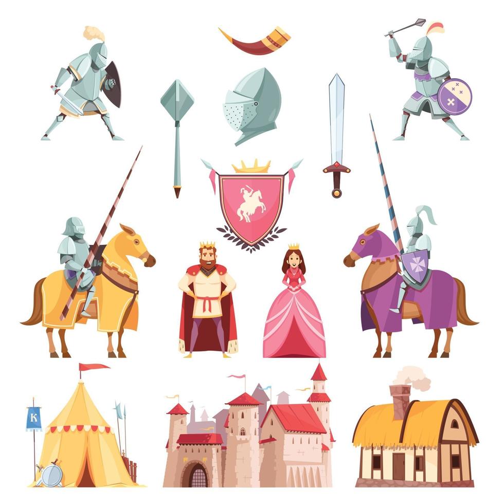 conjunto real medieval vector