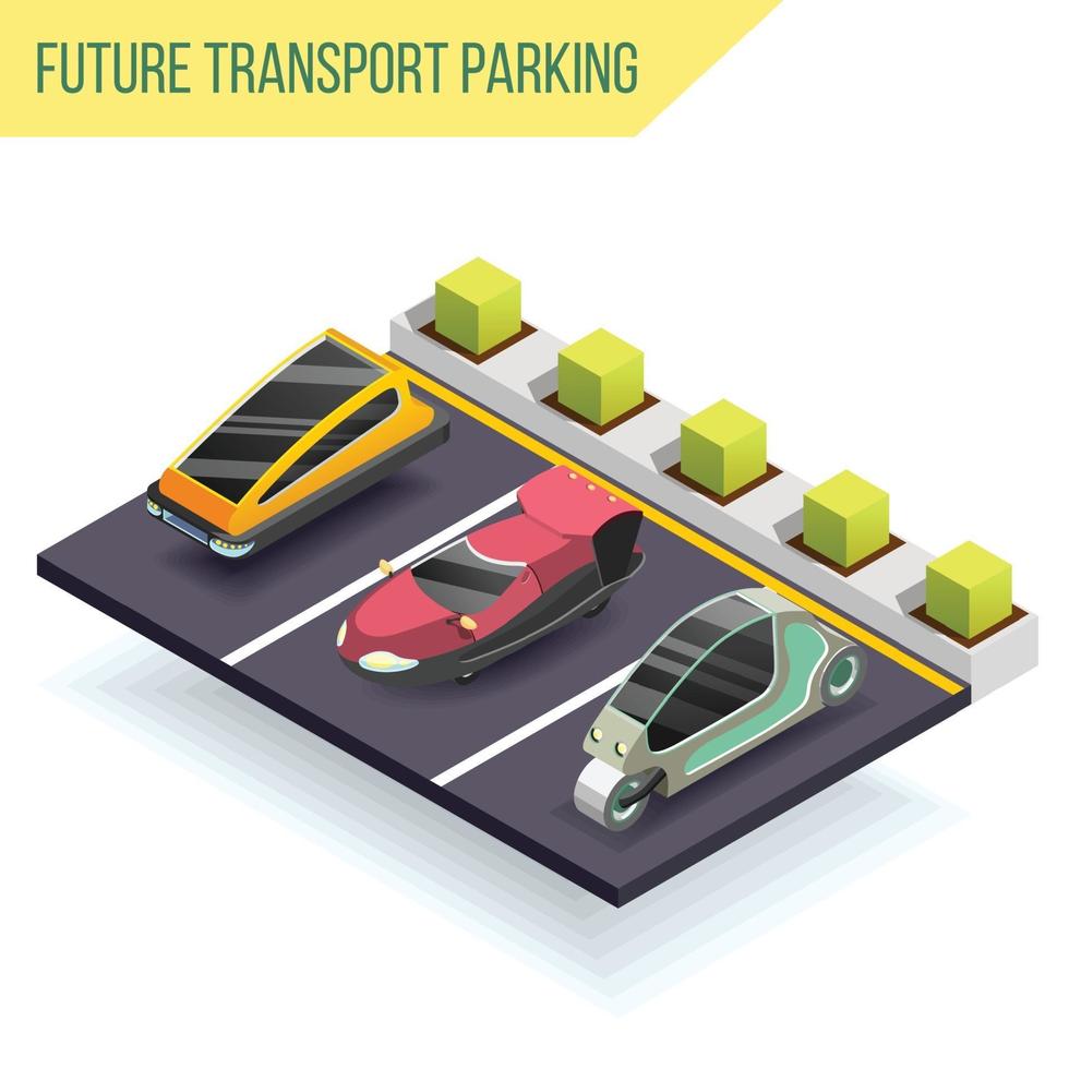 Future transport isometric composition vector
