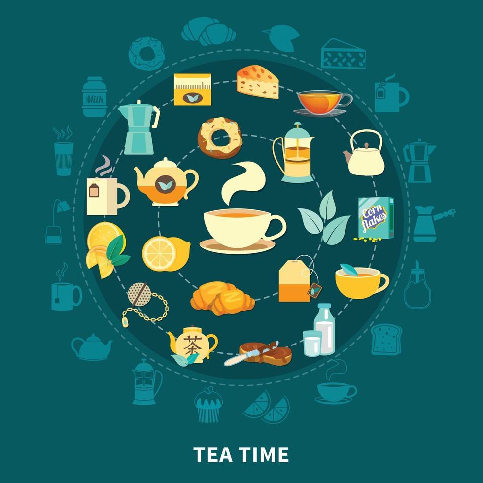 ilustración vectorial de té vector