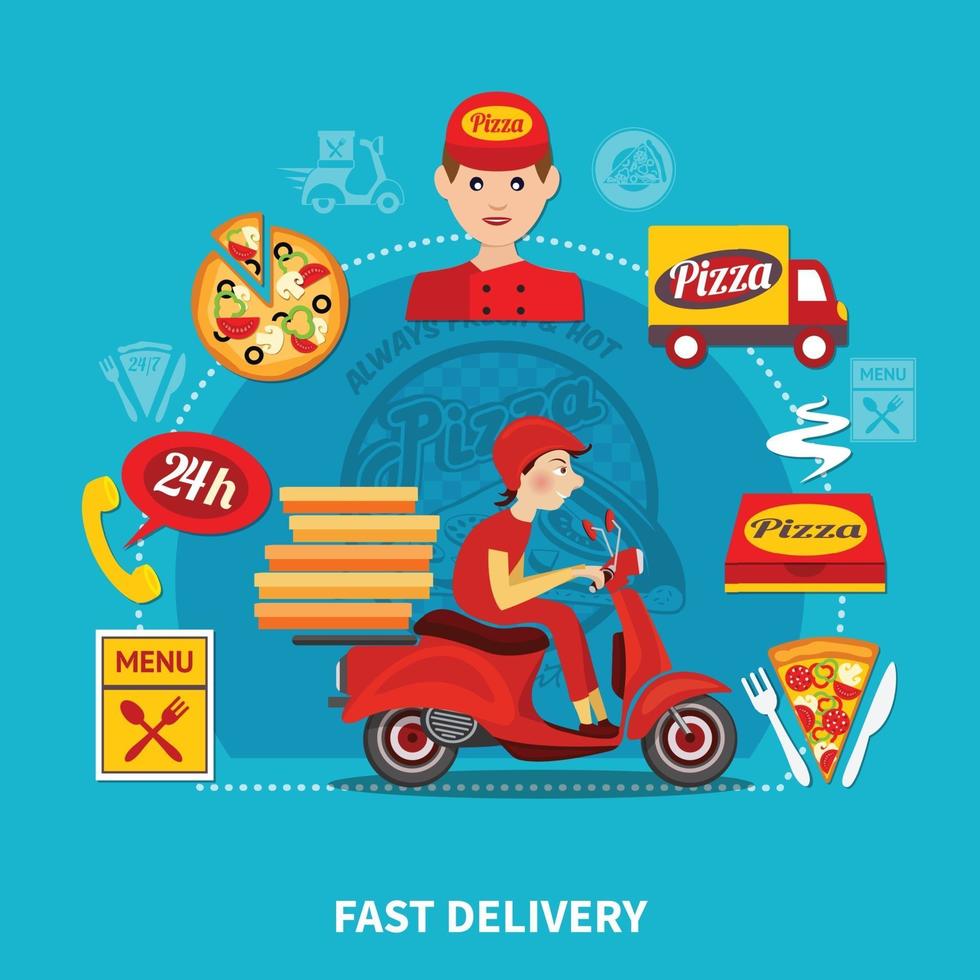 Pizza vector illustration