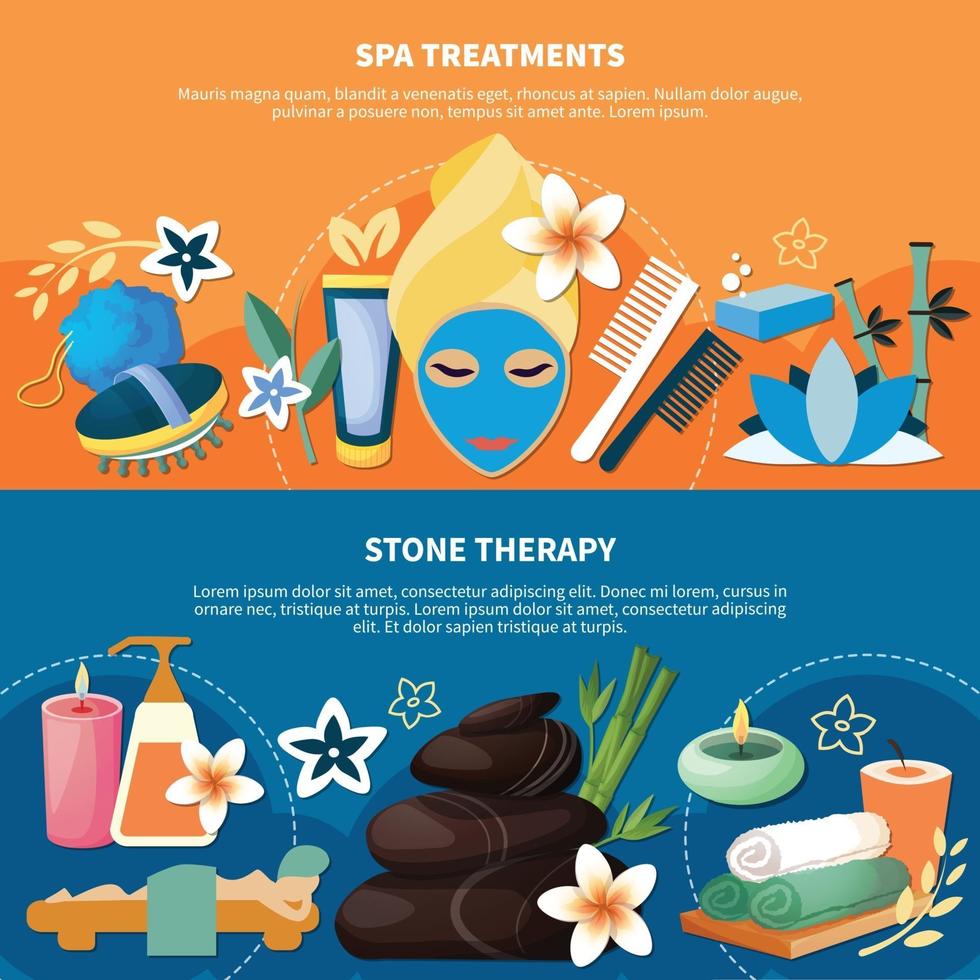 SPA banner set vector