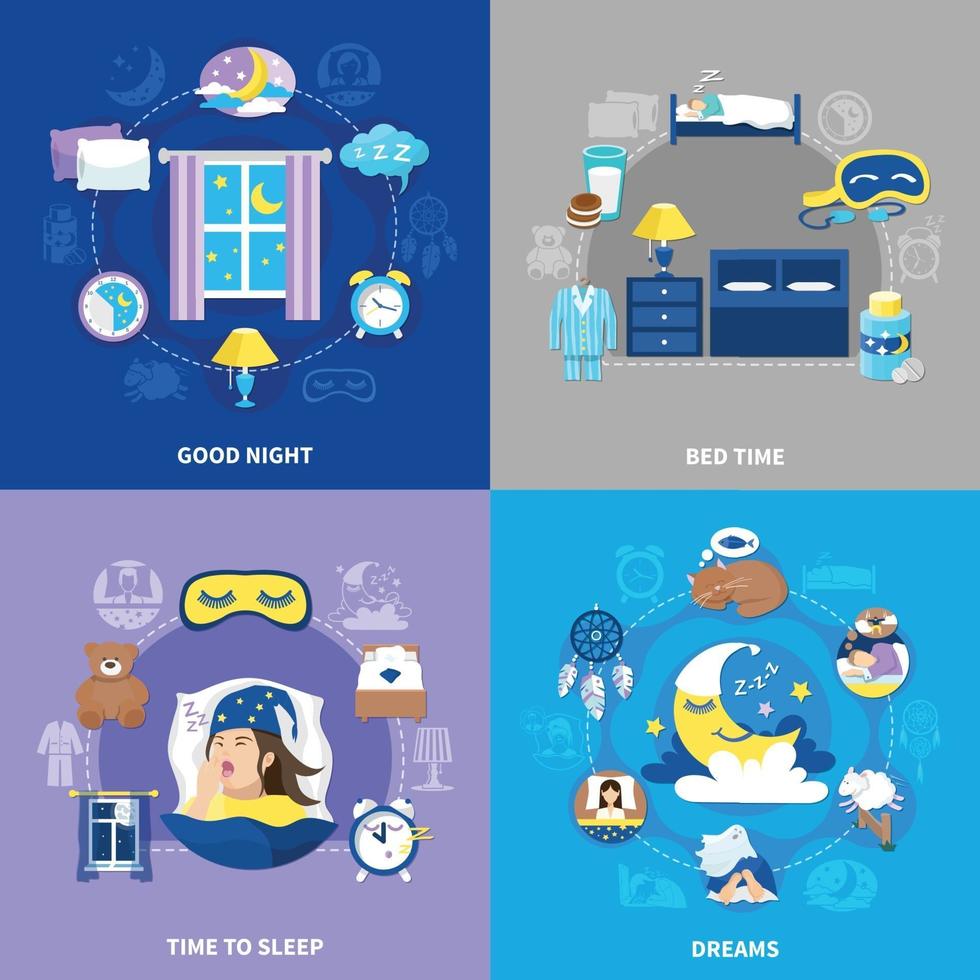 Sleep time vector illustration