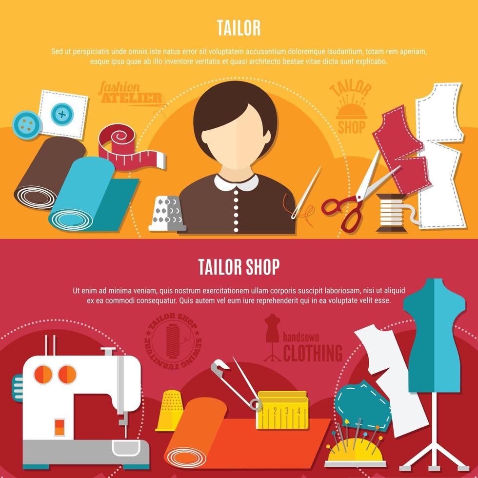 Sewing banner set vector