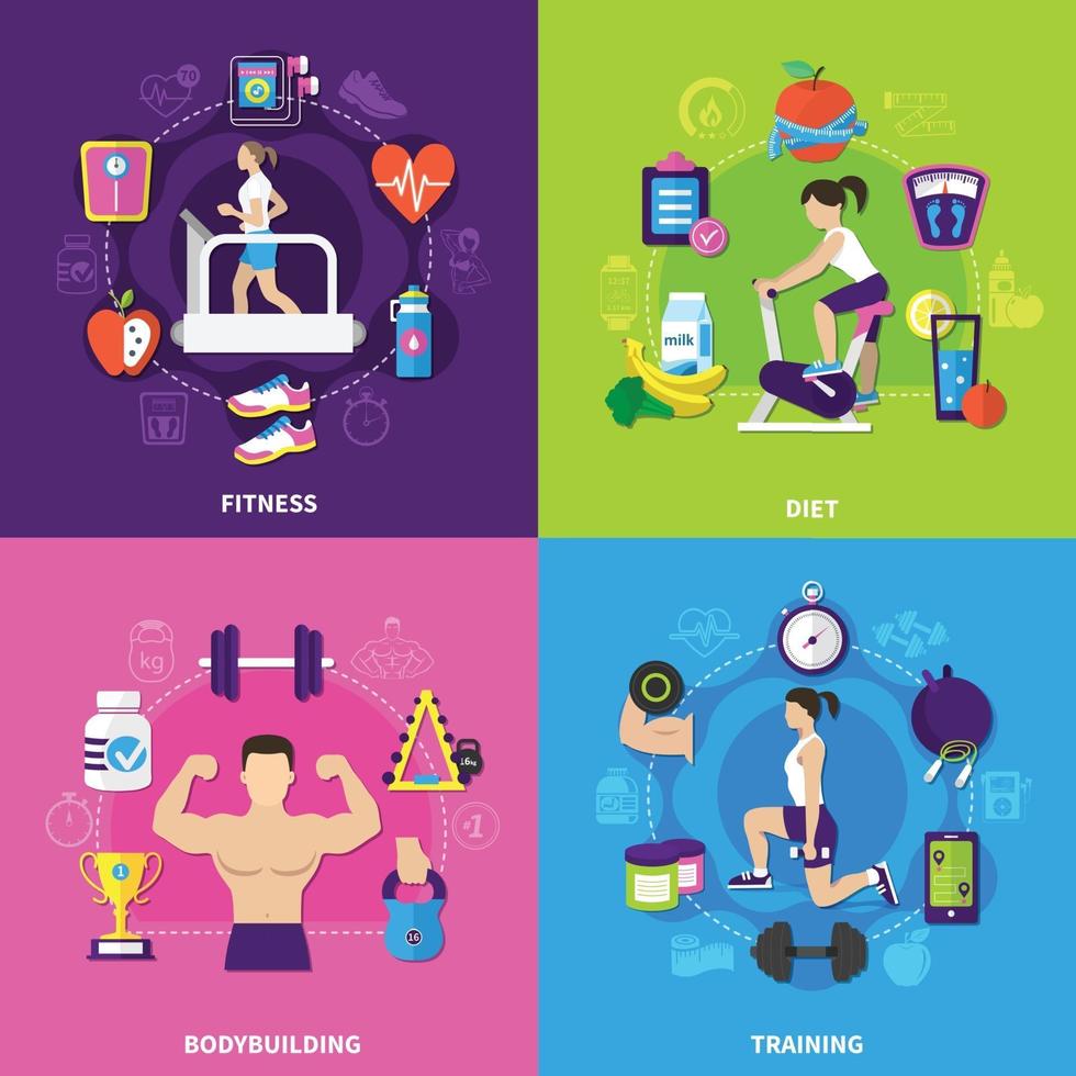 ilustración vectorial de fitness vector