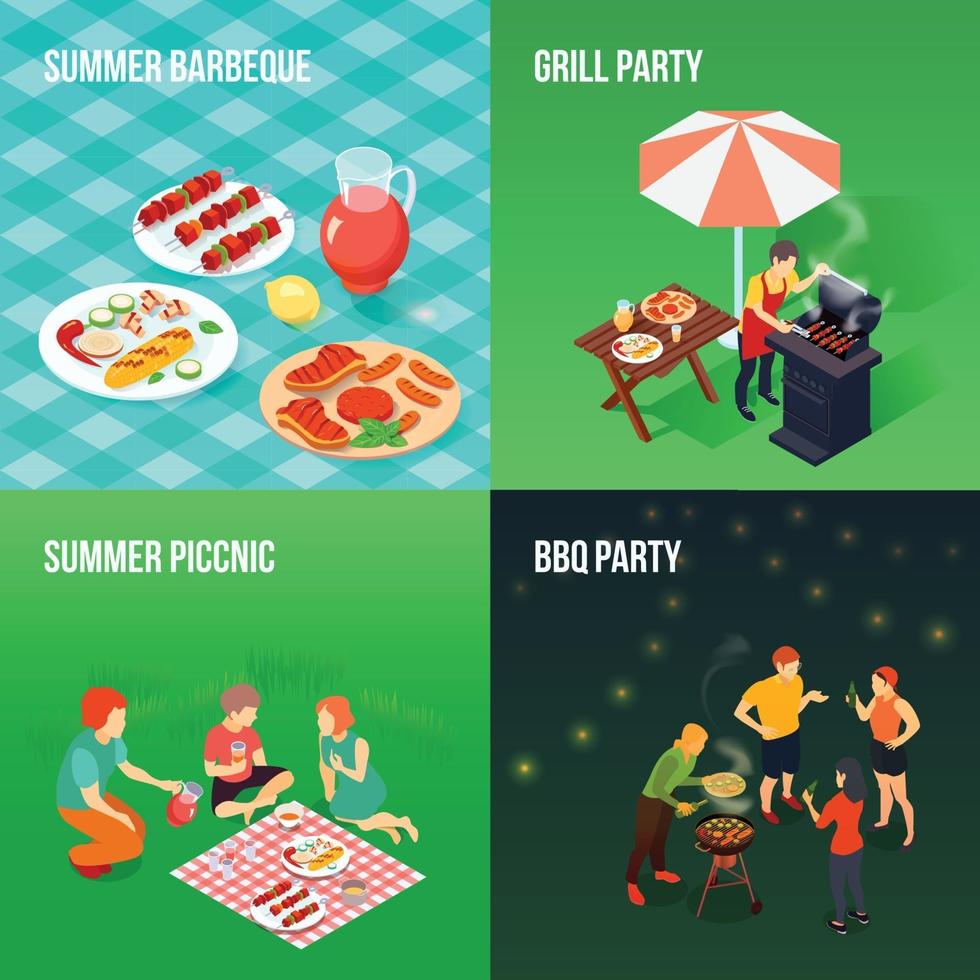 concepto de diseño de picnic familiar vector