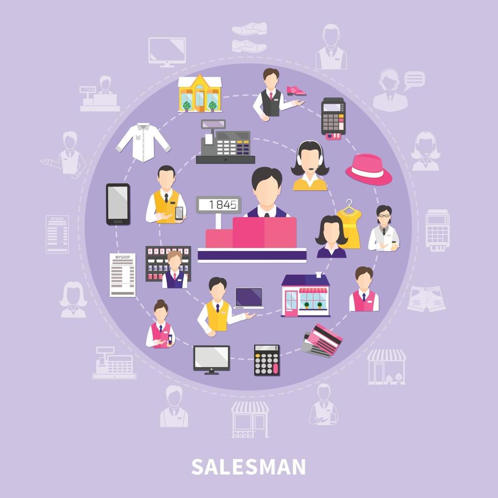 Salesman vector illustration