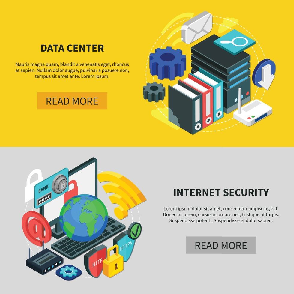 Cloud services isometric vector