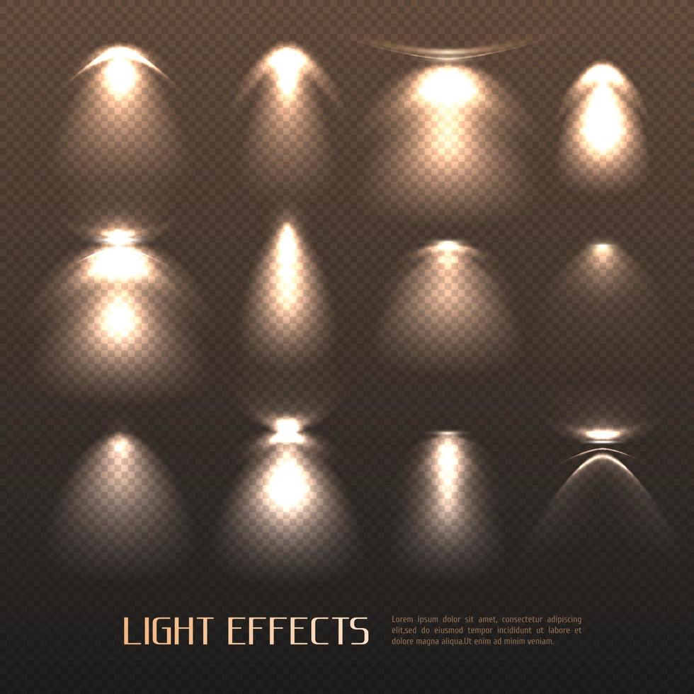 light effects transparent set vector