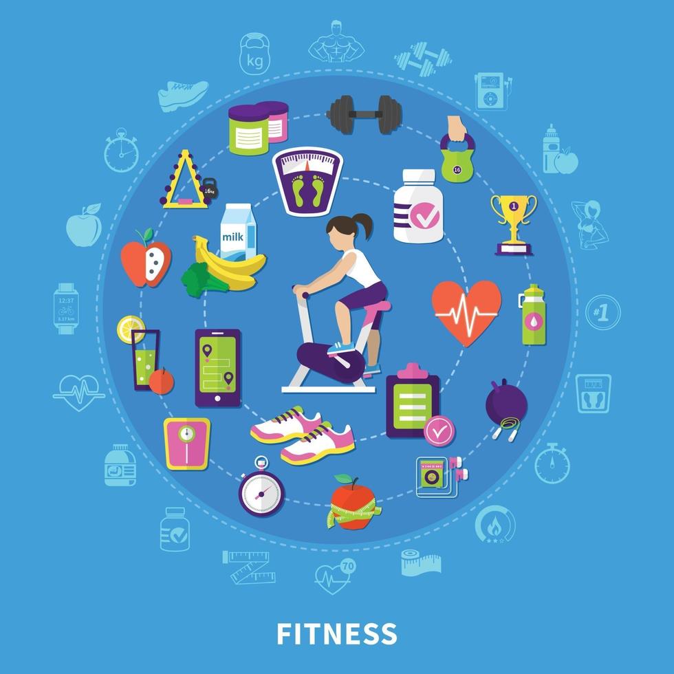 ilustración vectorial de fitness vector