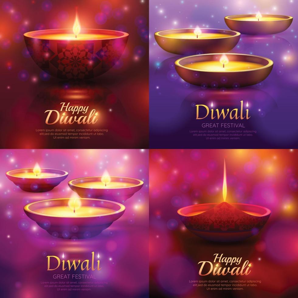 Diwali celebration concept vector