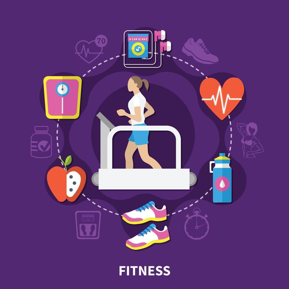 ilustración vectorial de fitness vector